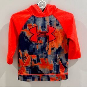 Under Armour Bright Orange and Blue Hoodie size youth small